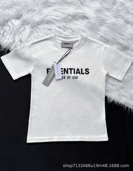 

ess short sleeve children's t-shirt cotton unisex, White;black