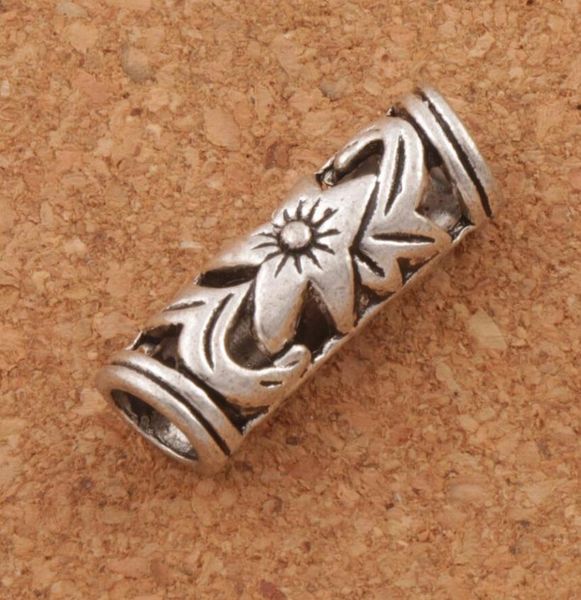 

alloy hollow lily flower tube spacer big hole loose beads 120pcslot tibetan silver fit european bracelet 22x7mm l14076908563, Black