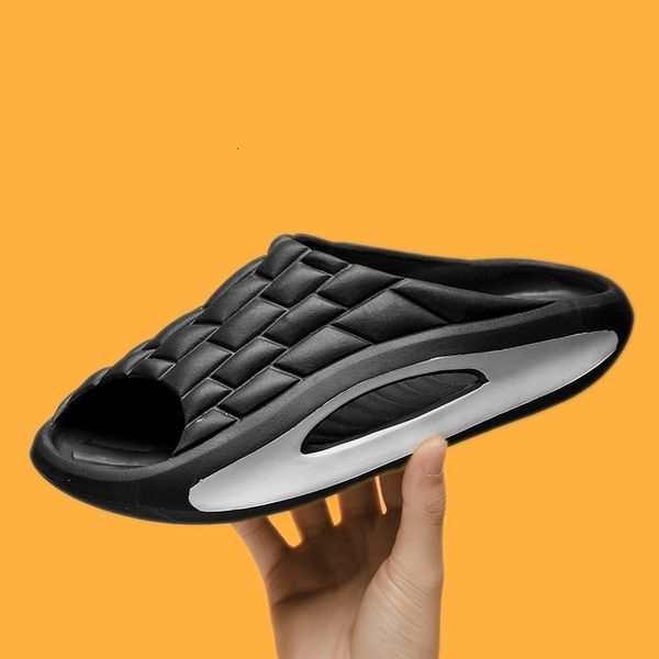 

slippers summer for men oneword trailer couple thick bottom sandal nonslip men's shoes 230404, Black