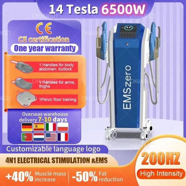 

dls-emslim nova hi-emt ems machine 14 tesla 6500w body slimming muscle sculpt pelvic stimulation pad optional beauty machine