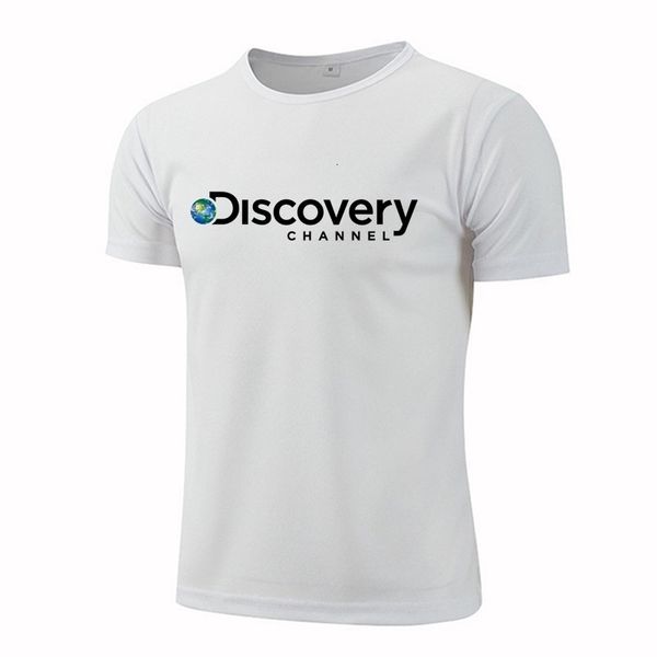 

mens tshirts mesh ice silk shirt men discovery channel sitcoms male man short sleeve quick dry tshirt sports running 230404, White;black