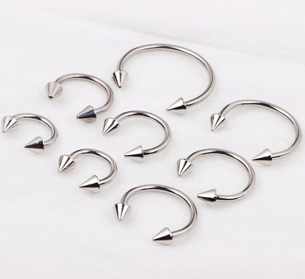 

nose piercing n08 100pcslot mix 7 size stainless steel cbr body jewelry nose ring nose piercing7754523, Silver