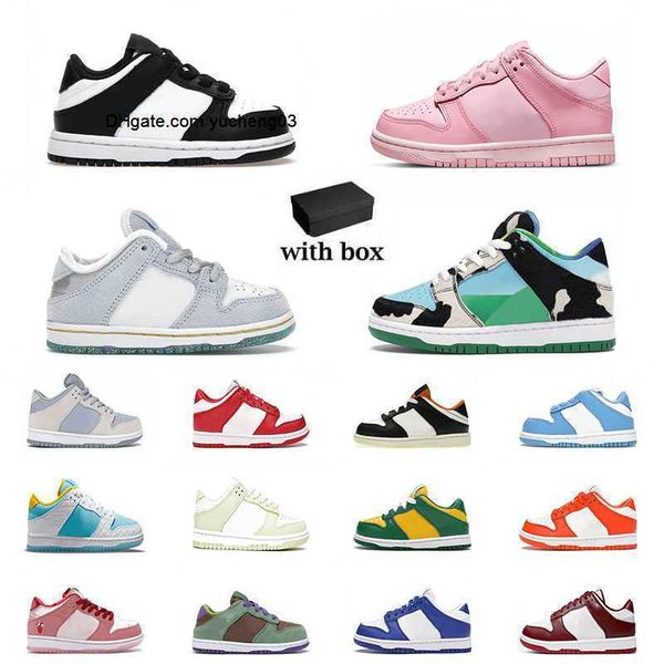 

kid dunks chunky for toddler baby outdoor sneakers panda black white with box dhgates platform low triple pink unc children sports trainers