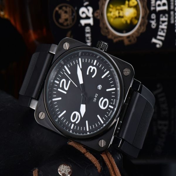 

mens watch luxury mechanical mens watches rose gold fashion square rubber strap casual watches montre de luxe, Slivery;brown