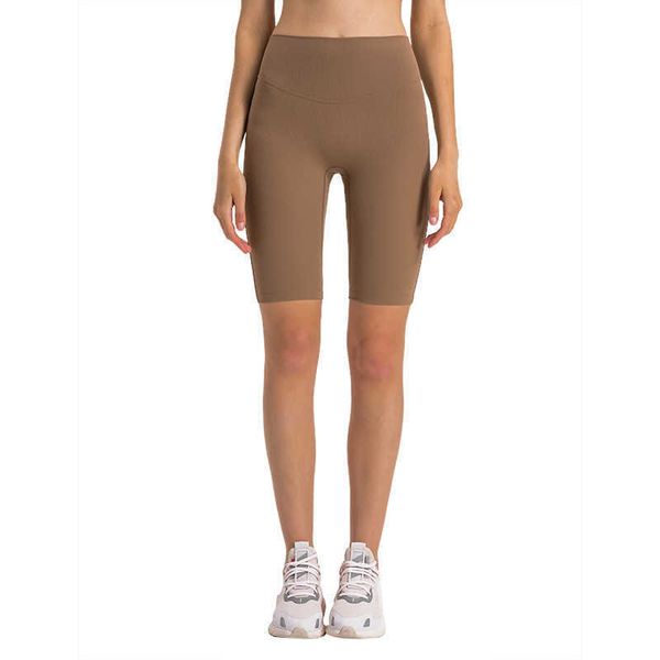 

lu-377 rib shaped high waist align shorts sports tights outdoor running fitness yoga short capris women leggings gym pants capris, White;red