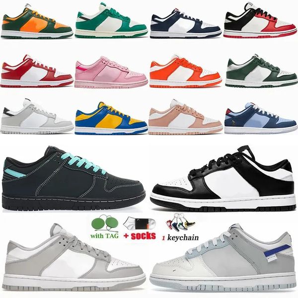 

2023 dunks panda low running shoes black white gum orange lobster grey fog unc vintage green pink foam medium olive mens womens designer sne