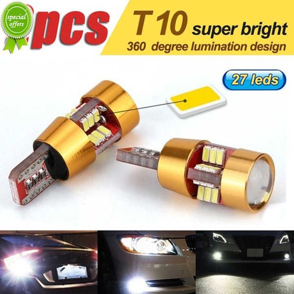 

new 2x t10 3014 27smd light canbus 501 194 w5w car led light bulbs promise led lights show wide light decoding 12v