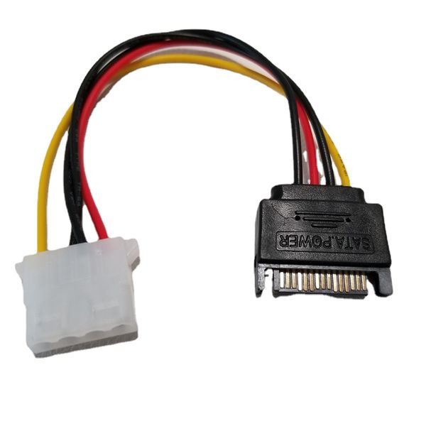 

10 pcs pc computer 4pin ide molex female to 15pin sata male f/m adapter power cable cord 20cm 18awg