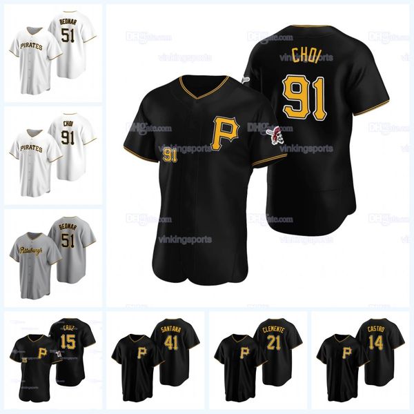 

pittsburgh # 91ji man choi 22 mccutchen jerseys 15 oneil cruz 21 clemente 65 jack suwinsk 51 david bednar 3 ji hwan bae rodolfo castro conno, Blue;black