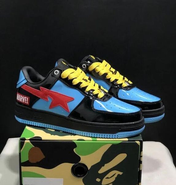 

casual shoes bapestas baped sneakers designer camouflage sneakers bapestas sk8sta patent leather green black white tennis shoes for men and