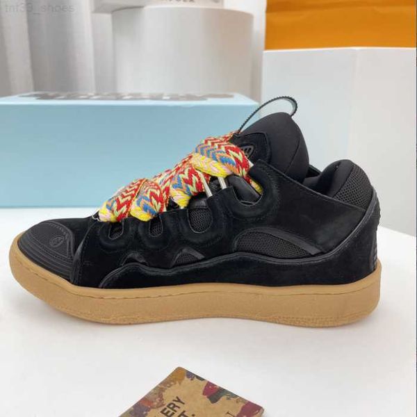 

new designer shoes men women laceup extraordinary sneaker bread shoes embossed leather curb sneakers size 35-46