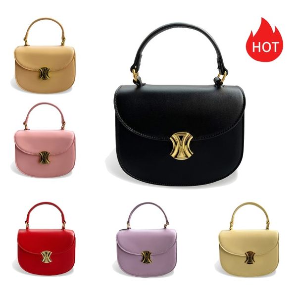 

besace triomphe mini celiny saddle clutch bags womens wallet designer plain hasp crossbodys tote hand bag mens luxury genuine leather black