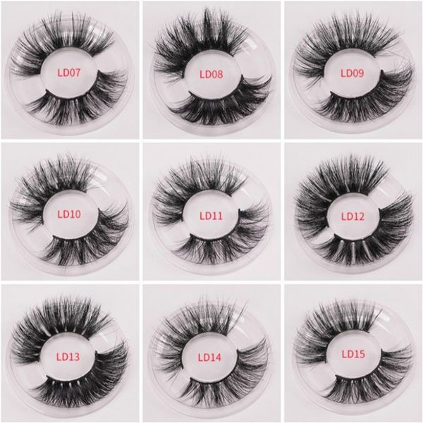 

100% 25mm lashes 3d false eyelashes crisscross natural fake makeup mink extension eyelash335