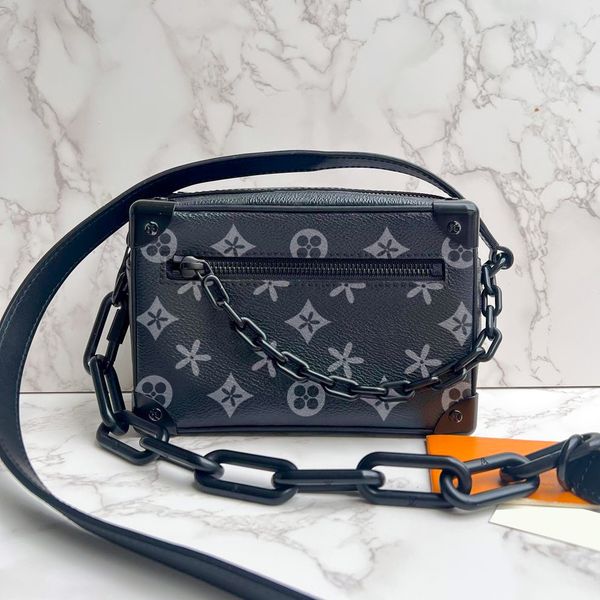

genuine leather fashion cross body m44735 mini soft trunk box luxury designer women man square sling clutch bag purses wallet tote handbag c