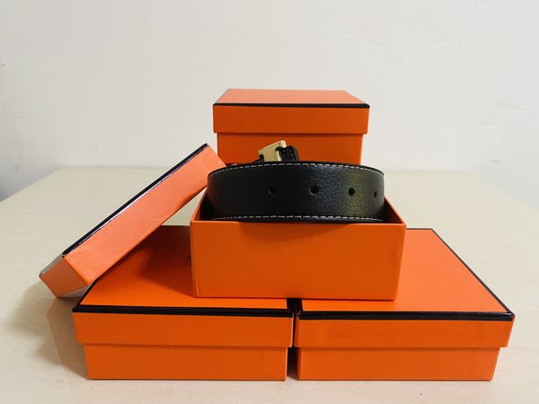 

fashion belt smooth buckle belt retro design thin waist belts for men womens width 3.0cm genuine cowhide belts 16 color optional belt with, Black;brown