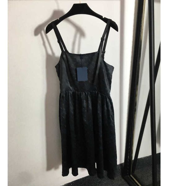 

23ss dress one piece dresses womens designer clothing presbyard logo printed waist slimming suspender dress womens clothing a1, Black;gray