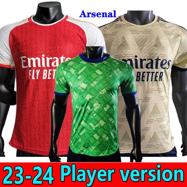 

player version green 23 24 g.jesus jorginho soccer jerseys gunners thomas pepe saka tierney smith rowe tavares sambi odegaard nketiah 2023 a, Black