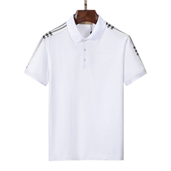 

designer maya mens polos t shirt luxury embroidered badge on chest women tshirts arm has letters summer men's polo collar casual t-shir, White;black