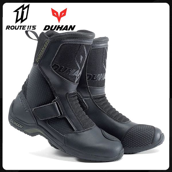 

boots duhan motorcycle boots road racing motorcycle shoes bota motorcycle off-road motorcycle boots 230404, Black