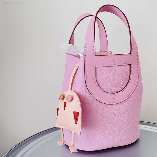 

designer luxury handmade wax thread pig nose vegetable basket tc cowhide fashion versatile handbag water bucket bag femalet9ggeh0y picotin