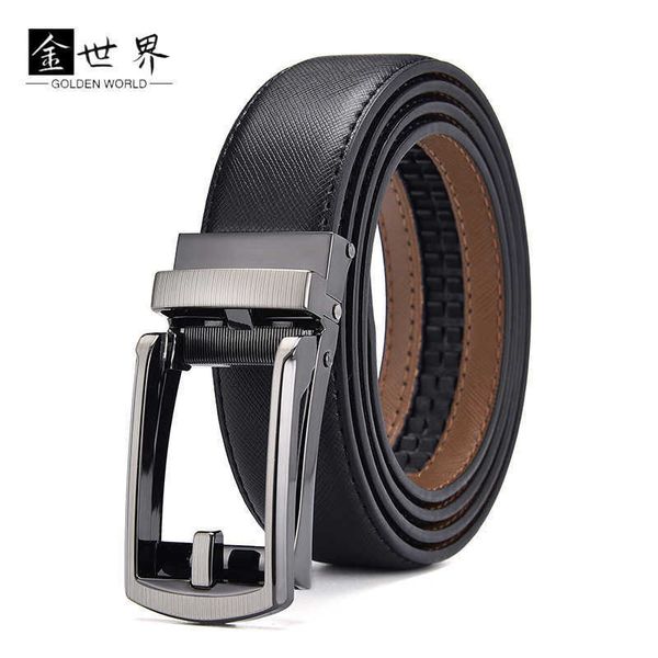 

suspenders leather automatic belt buckle for busins men, Black;brown