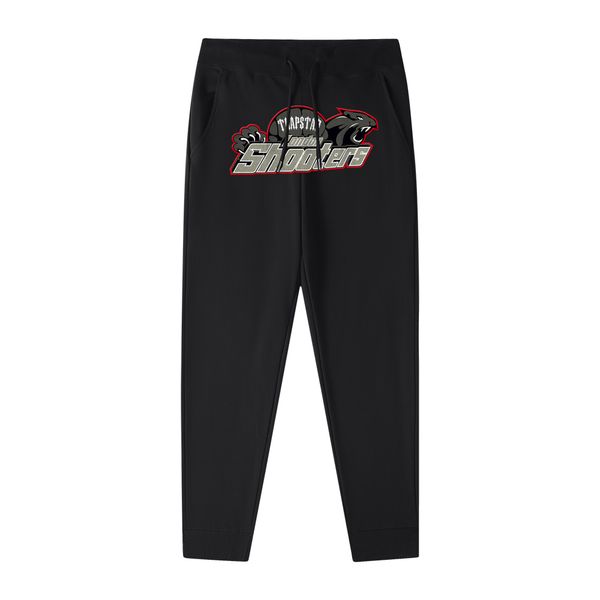 

trapstar 2023 baggy pants men's and women's classic casual fashion trend plush sanitary pants simple cotton casual pants, Black