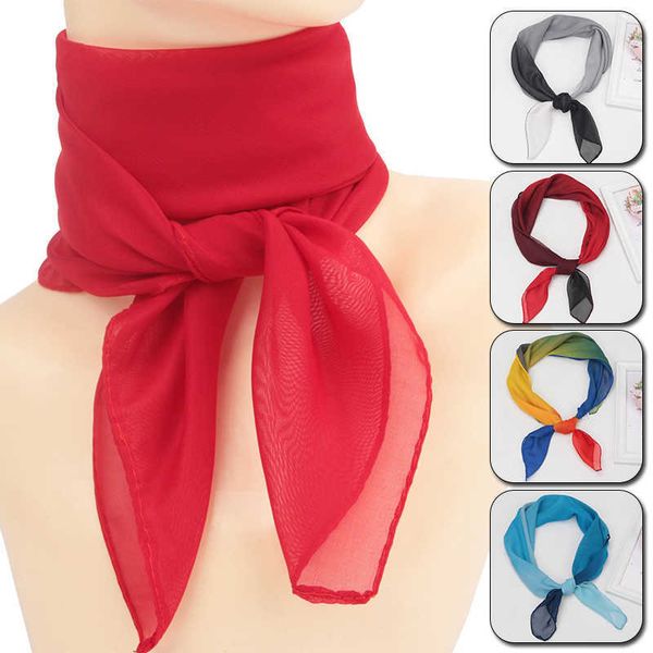 

sarongs gymnastic towels dancing small silk scarves women candy color square scarf red yellow purple green scarves chiffon neckerchief p2304, Blue;gray