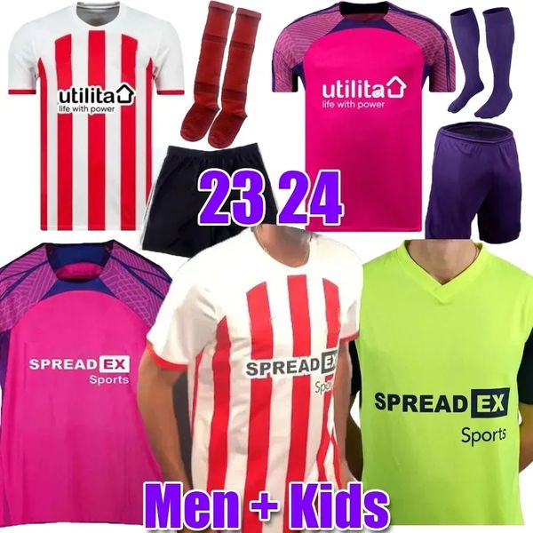 

23 24 SUNDERLAND Home away 3rd Soccer Jerseys STEWART SIMMS ROBERTS AMAD CLARKE DAJAKU EMBLETON EVANS O'NIEN Football Shirt PRITCHARD Mens Kids Kit top, 23 24 home adult+patch2