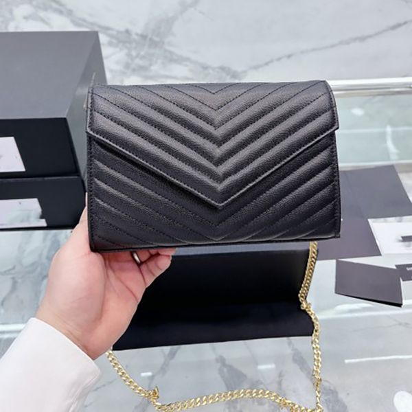 

3 chains classic shoulder bag artwork designer bags fashion pu leather crossbody black shopping wholesale handbag luxury handbags party