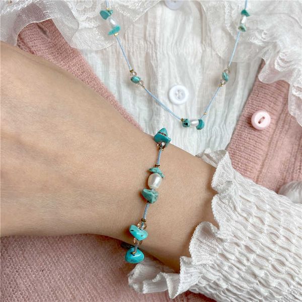 

charm bracelets fashion freshwater pearl necklace sets bracelets bridal blue howlite bangle jewelry sets for men women jewelry fashion gift, Golden;silver