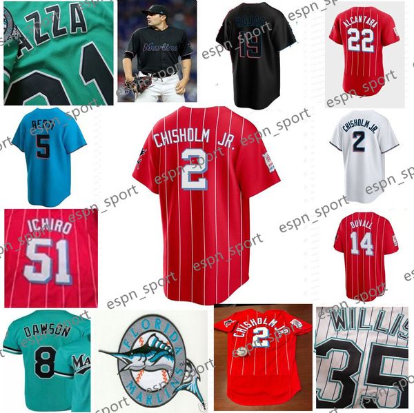 

2023 custom s-3xl jazz chisholm jr.jersey 15 brian anderson florida jesus aguilar miguel rojas 1 isan diaz marlins sandy alcantara jon berti, Blue;black