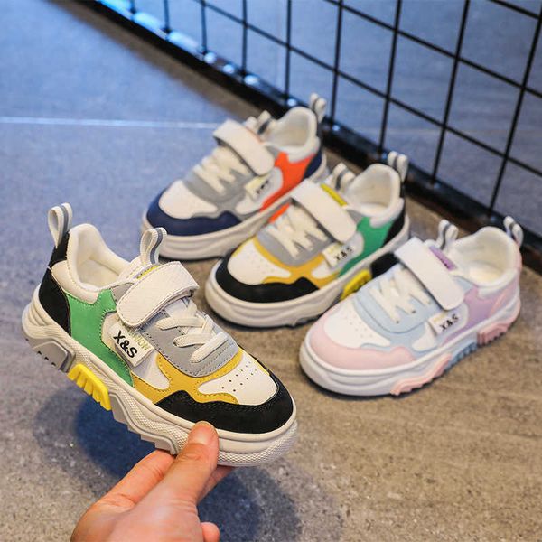 

athletic outdoor spring autumn board shoes new children boys casual sports shoe korean girls soft soles color-blocking sneakers p230404, Black