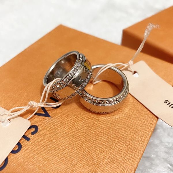 

designer ring luxury diamond rings for women fashion trendy letter rings for men classic jewelry engagement rings holiday gifts good, Silver