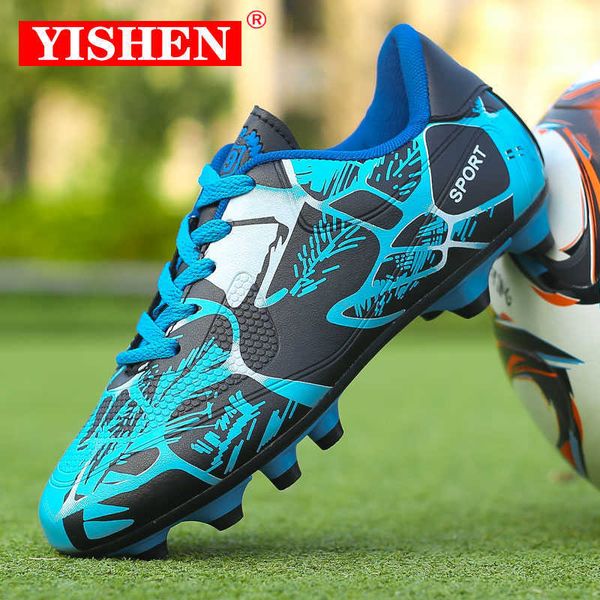 

athletic outdoor yishen soccer shoes for kids teenagers adults tf soccer cleats football shoes boys long spikes sneakers fg zapatos de futbo, Black