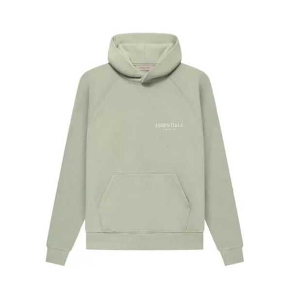 

Fashion Ess Designer Hoody hoodie FOG double line ESS2022 new men' and women' flocking fashion brand loose plush pullover, Gray-green