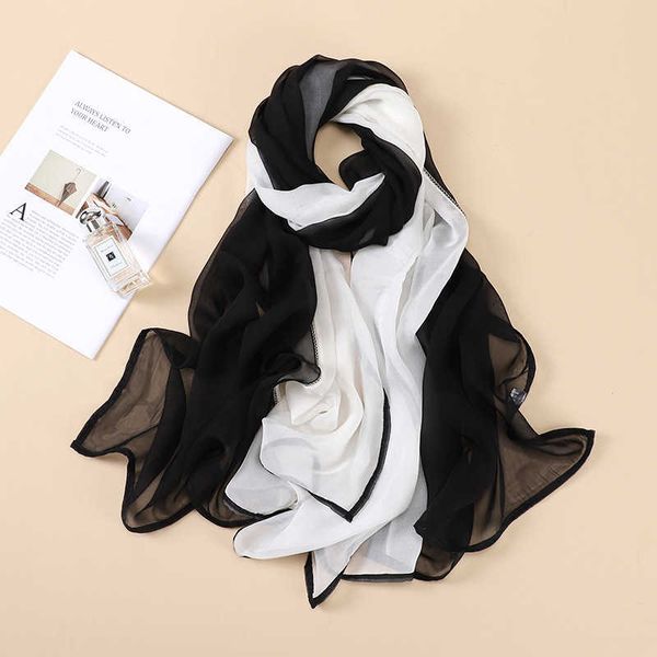 

sarongs new fashion travel silk scarf sunscreen scarf color matching big shawl big square scarf female seaside satin beh long towel p230403, Blue;gray