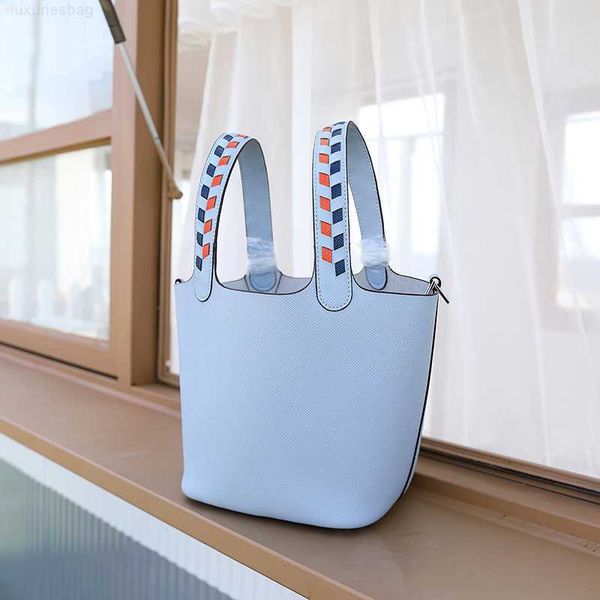 

designer luxury bag small portable vegetable basket leather highend women's water bucket woven crossbody ladies bag3hwg6s5m picotin