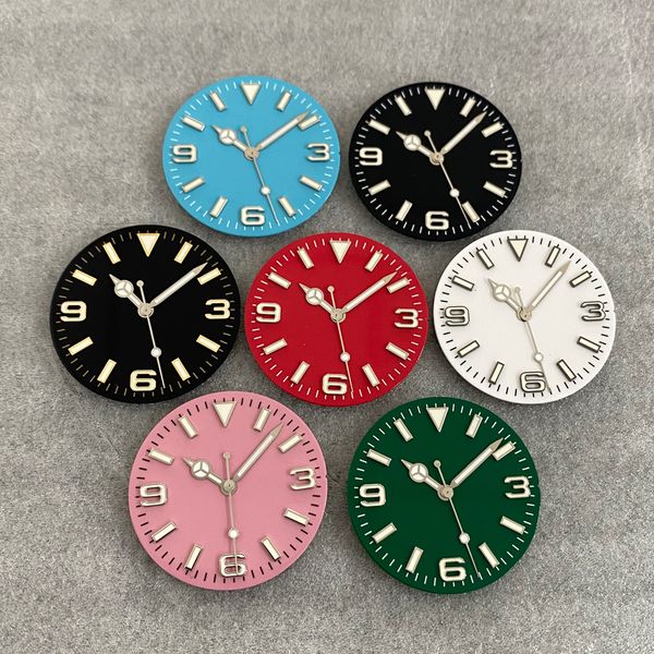 

repair tools kits 285mm watch dial es hands green luminous modified 369 nail face accessories fit nh35nh364r7s movement 230404