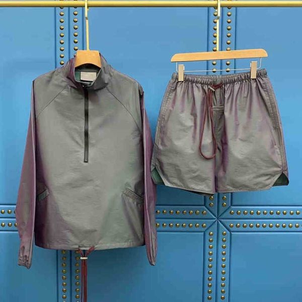 

women's tracksuits brand casual spring and summer new jacket shorts set, Gray