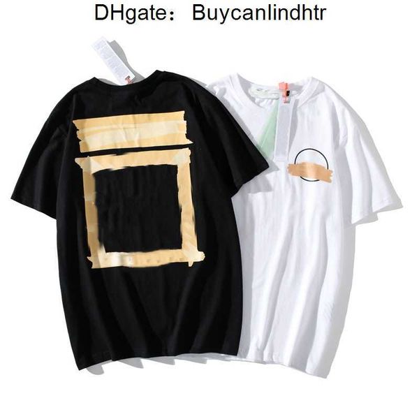 

tees summer loose offs designer graffiti t-shirts t-shirt for men's fashion cross paintings black white red unisex, White;black
