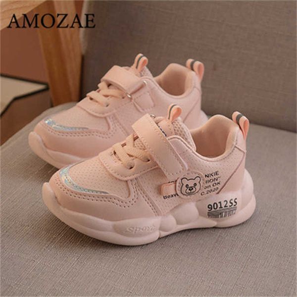 

athletic outdoor kids shoes spring autumn baby boys girls sneakers bear children's casual breathable soft anti-slip running sports shoe, Black