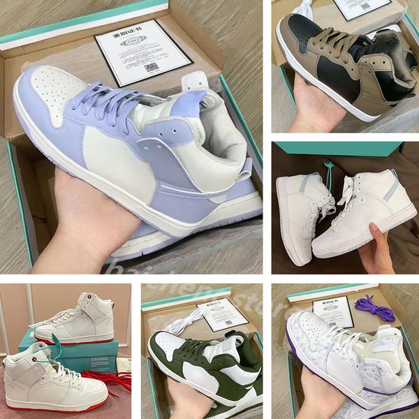 

men's and women's sb high basketball shoes brand sports outdoor casual shoes midnight navy panda crimson tint dark russet game roy