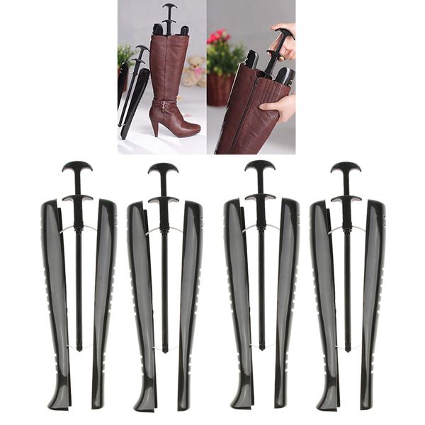 

shoe parts accessories 4pcs knee high boots stand holder womens automatic support organizer boot tree 1142'' women stretcher 23040, White;pink