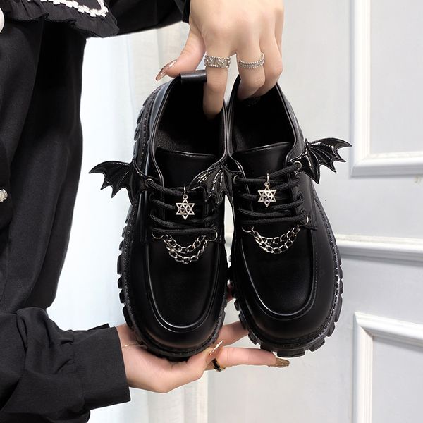 

dress shoes lolita shoes goth platform women's stubby cute comfortable elegant women's shoes school social medium high heels casua, Black