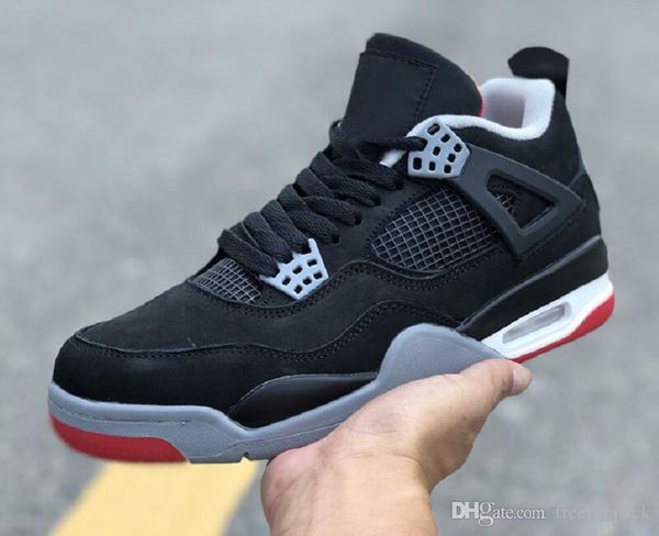 

2023 good quality basketball shoes jumpman 4s bred mens new release iv black cement grey fire red fashion sports trainers come with box