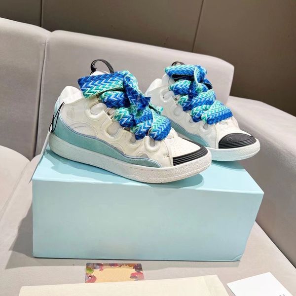 

mesh designer couple women bread shoes style german training curb sneaker mens womens calfskin shoe rubber lanvines high sneakers schemes o7, Black