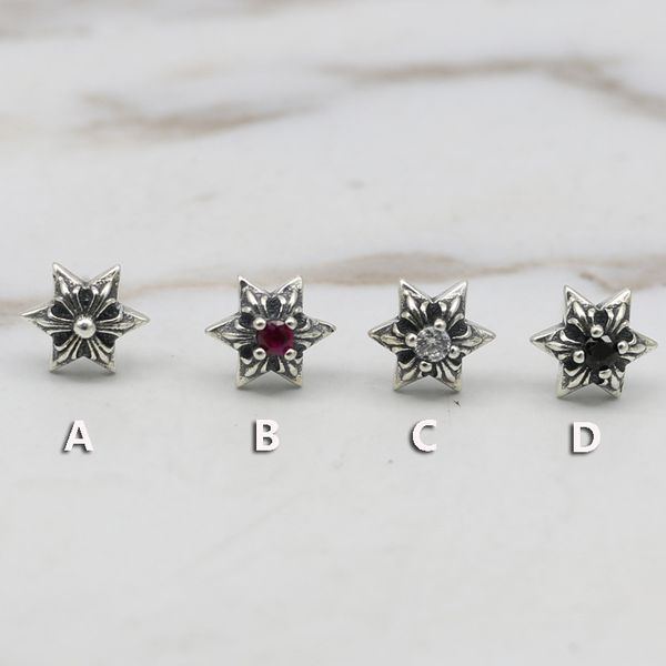 

e39 s925 pure silver ear studs personalized fashion hexagram star set diamond letter punk street dance style earrings jewelry earrings as a, Golden