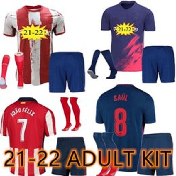

20 21 22 23 atletico madrid soccer jerseys 120th suarez griezmann joao felix 2021 2022 2023 . llorente correa koke lemar carrasco men kids, Black