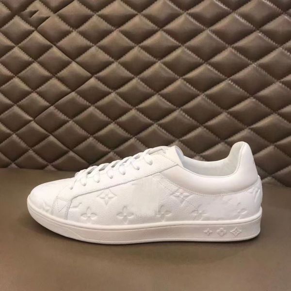 

luxembourg sneakers mens casual shoes luxury designer sneaker floral embossed pattern real leather trainer flower motifs trainers 06, Black