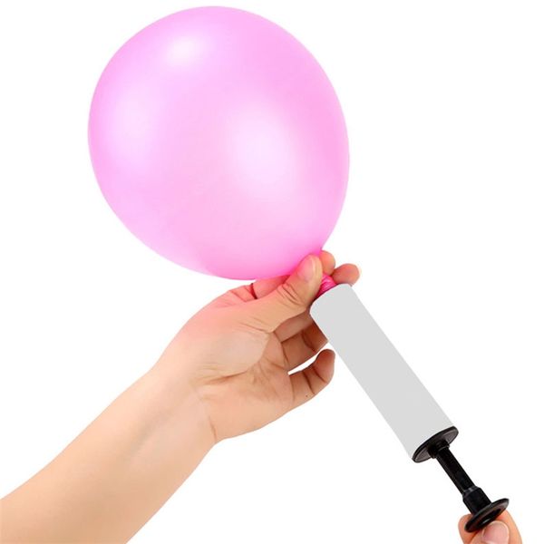 

fabric portable inflator pump plastic hand air pump with inflating gas needle adaptor for inflatable pillow ball white homosexual products, Black;white